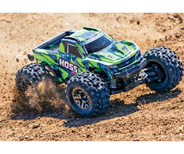 Traxxas Hoss 4X4 VXL - Green & Blue 1/10 Scale 4WD Brushless Electric Monster Truck