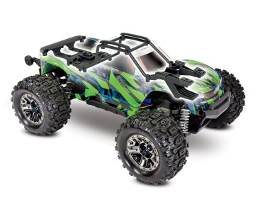 Traxxas Hoss 4X4 VXL - Green & Blue 1/10 Scale 4WD Brushless Electric Monster Truck