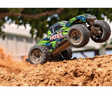 Traxxas Hoss 4X4 VXL - Green & Blue 1/10 Scale 4WD Brushless Electric Monster Truck