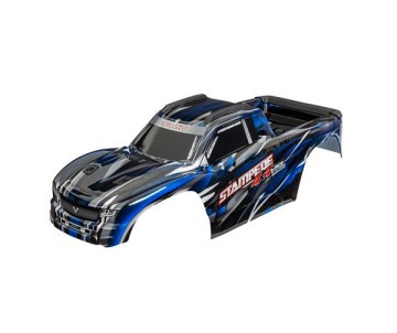 Traxxas Body, Stampede® 4X4 VXL, blue (painted, decals applied) (assembled with front & rear body mounts and rear body support for clipless mounting) - Blue