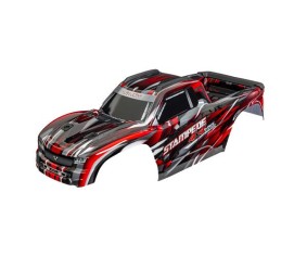 Traxxas Body, Stampede® 4X4 VXL, blue (painted, decals applied) (assembled with front & rear body mounts and rear body support for clipless mounting) - Red