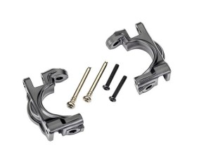 Traxxas Caster Blocks (C-Hubs), Extreme Heavy Duty, Gray (Left & Right)/ 3x32mm Hinge Pins (2)/ 3x20mm BCS (2) (For Use With #9080 Upgrade Kit)