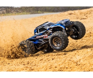 Traxxas Stampede VXL Brushless 1/10 4X4 Monster Truck with TQi™ Traxxas Link™ Enabled 2.4GHz Radio System & Traxxas Stability Management (TSM) - Blue