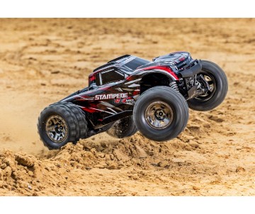 Traxxas Stampede VXL Brushless 1/10 4X4 Monster Truck with TQi™ Traxxas Link™ Enabled 2.4GHz Radio System & Traxxas Stability Management (TSM) - Red