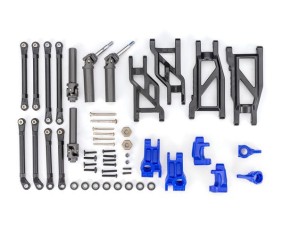 Traxxas Outer Driveline & Suspension Upgrade Kit, extreme heavy duty, blue (fits Rustler 2WD or Stampede 2WD)