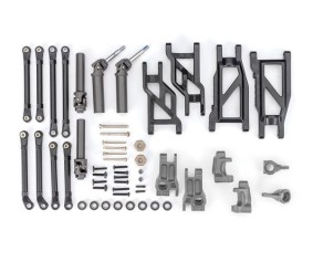 Traxxas Outer Driveline & Suspension Upgrade Kit, extreme heavy duty, gray (fits Rustler 2WD or Stampede 2WD)