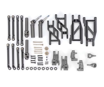 Traxxas Outer Driveline & Suspension Upgrade Kit, extreme heavy duty, gray (fits Rustler 2WD or Stampede 2WD)