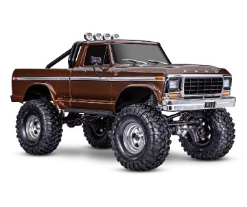 Traxxas TRX-4 Ford F-150 Ranger XLT High Trail Edition 1/10 Scale 4x4 Trail Truck, Fully-Assembled, Waterproof Electronics, Ready-To-Drive, With TQi 2.4GHz 4-Channel Radio System, XL-5 XHV Speed Control, Hi/Low Transmission, Remote Locking Differentials, 
