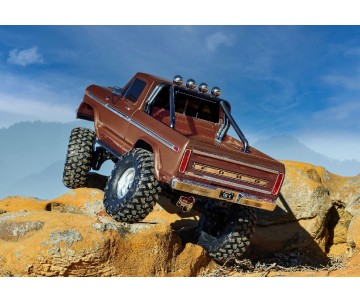 Traxxas TRX-4 Ford F-150 Ranger XLT High Trail Edition 1/10 Scale 4x4 Trail Truck, Fully-Assembled, Waterproof Electronics, Ready-To-Drive, With TQi 2.4GHz 4-Channel Radio System, XL-5 XHV Speed Control, Hi/Low Transmission, Remote Locking Differentials, 