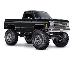 Traxxas TRX-4 Chevrolet K10 Cheyenne High Trail Edition (Black): 1/10 Scale 4X4 Trail Truck, Fully-Assembled, Waterproof electronics, Ready-To-Drive, with TQi 2.4GHz 4-channel Radio System, XL-5 HV Speed Control, Hi/Low Transmission, Remote Locking Differ