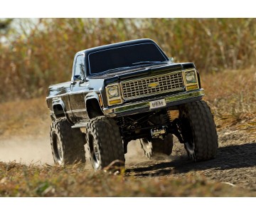 Traxxas TRX-4 Chevrolet K10 Cheyenne High Trail Edition (Black): 1/10 Scale 4X4 Trail Truck, Fully-Assembled, Waterproof electronics, Ready-To-Drive, with TQi 2.4GHz 4-channel Radio System, XL-5 HV Speed Control, Hi/Low Transmission, Remote Locking Differ