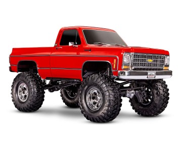 Traxxas TRX-4 Chevrolet K10 Cheyenne High Trail Edition (RED): 1/10 Scale 4X4 Trail Truck, Fully-Assembled, Waterproof electronics, Ready-To-Drive, with TQi 2.4GHz 4-channel Radio System, XL-5 HV Speed Control, Hi/Low Transmission, Remote Locking Differen