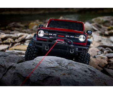 Traxxas TRX4 Scale and Trail 2021 Ford Bronco 1/10 Crawler, XL-5 HV, Titan 12T - Red With FREE Winch