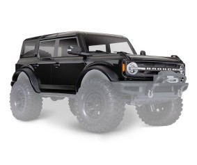 Traxxas Body, Ford Bronco (2021), complete, black (painted) (includes grille, side mirrors, door handles, fender flares, windshield wipers, spare tire mount, & clipless mounting) (requires #8080X inner fenders)