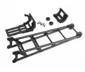Traxxas Wheelie bar, black (assembled)/ wheelie bar mount
