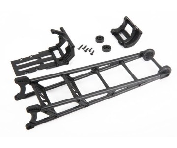 Traxxas Wheelie bar, black (assembled)/ wheelie bar mount