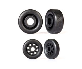 Traxxas Wheels, wheelie bar, black (26mm (2), 18mm (2))