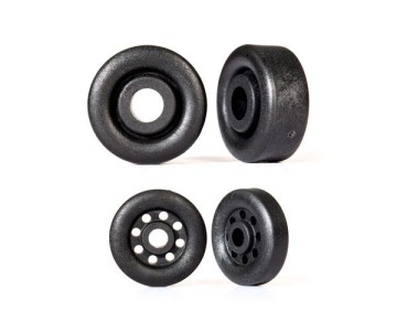 Traxxas Wheels, wheelie bar, black (26mm (2), 18mm (2))