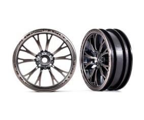 Traxxas Wheels, Weld satin black chrome (front) (2)