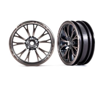 Traxxas Wheels, Weld satin black chrome (front) (2)