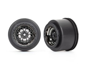 Traxxas Wheels, Weld black chrome (rear) (2)