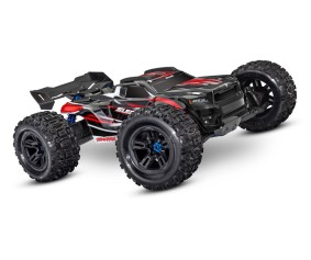 Traxxas Sledge: 1/8 Scale 4WD Brushless Electric Monster Truck with TQi 2.4GHz Traxxas Link Enabled Radio System, Velineon VXL-6s ESC (fwd/rev), and Traxxas Stability Management (TSM) - Red