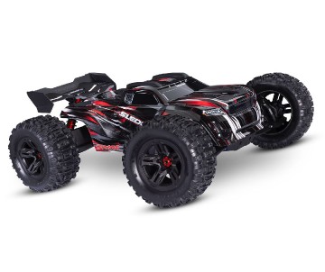 Traxxas Sledge: 1/8 Scale 4WD Brushless Electric Monster Truck with TQi 2.4GHz Traxxas Link Enabled Radio System and Traxxas Stability Management (TSM) - Red