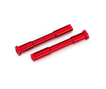 Traxxas Bellcrank posts, steering (aluminum, red-anodized)