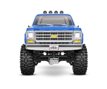 Traxxas TRX-4M High Trail Edition Crawler with Chevrolet K10 Pickup Body (Blue): 1/18-Scale 4X4 Electric Trail Truck. Ready-To-Drive with TQ 2.4GHz 2-Channel Transmitter and ECM-2.5™ Waterproof Electronics. In Store Sales Start August 25th; Online Sales B