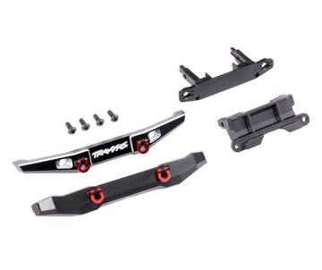 Traxxas Bumper, front (1), rear (1), 6061-T6 aluminum (black-anodized) (assembled with D-rings)/ bumper mounts (front & rear)/ 2.5x6mm BCS (with threadlock) (4) (fits TRX-4M™ Ford® Bronco®)