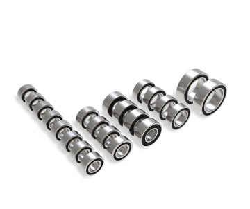 Traxxas Ball Bearing Set, Black Rubber Sealed, Complete (3x6x2.5mm (8), 5x8x2.5mm (4), 4x8x3mm (4), 8x12x3.5mm (2), 3.5x7x2.5mm (4))