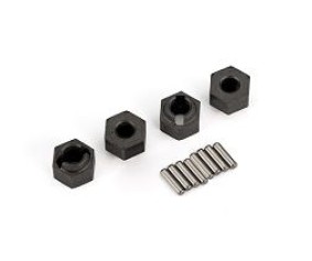 Traxxas Wheel Hubs, 7mm Hex (4)/ Axle Pins (4)