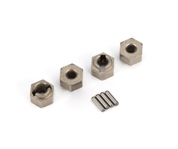 Traxxas Wheel Hubs, 7mm Hex (Steel) (4)/ Axle Pins (4)