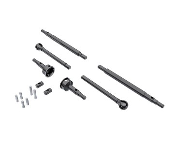 Traxxas Axle Shafts, Front And Rear (2)/ Stub Axles, Front (2) (Hardened Steel)