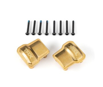 Traxxas Axle Cover, Brass (8 Grams) (2)/ 1.6x12mm BCS (With Threadlock) (8)