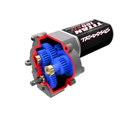 Traxxas Transmission, Complete (Speed Gearing) (9.7:1 Reduction Ratio) (Includes Titan 87T Motor)
