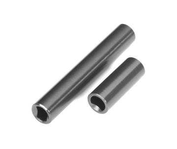 Traxxas Driveshafts, center, female, 6061-T6 aluminum (dark titanium-anodized) (front & rear) (for use with #9751 metal center driveshafts) (fits 1/18 TRX-4M™ vehicles with 161mm wheelbase) Traxxas Driveshafts, center, female, 6061-T6 aluminum (dark titanium-anodized) (front & rear) (for use with #9751 metal center driveshafts) (fits 1/18 TRX-4M™ vehicles with 161mm wheelbase)