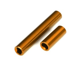 Traxxas Driveshafts, center, female, 6061-T6 aluminum (orange-anodized) (front & rear) (for use with #9751 metal center driveshafts) (fits 1/18 TRX-4M™ vehicles with 161mm wheelbase)