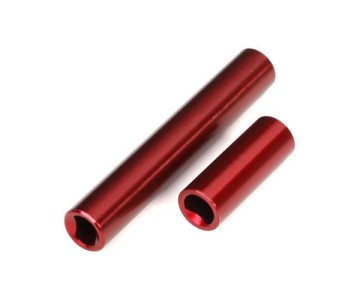 Traxxas Driveshafts, center, female, 6061-T6 aluminum (red-anodized) (front & rear) (for use with #9751 metal center driveshafts) (fits 1/18 TRX-4M™ vehicles with 161mm wheelbase)