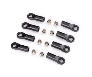 Traxxas Rod ends, long (8)/ hollow balls, steel (8) (for 1/18 scale TRX-4M™ vehicle accessory suspension links)