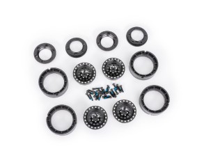 Traxxas Wheels, 1.0”, 6061-T6 aluminum (black-anodized) (4)