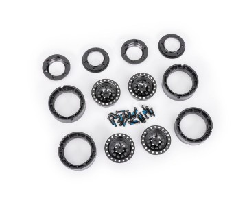 Traxxas Wheels, 1.0”, 6061-T6 aluminum (black-anodized) (4)