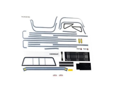 Traxxas Decal sheet, 1/18 scale TRX-4M Chevrolet K10 Monster Truck (1979)