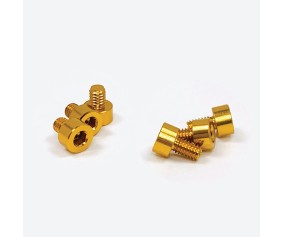 Trinity X-Factor  Aluminum Screw Kit Gold 3ea 5mm, 6mm (6)