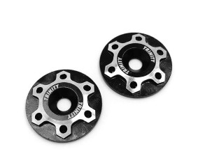 Trinity 1/10 Universal Aluminum Wing Mount Washers Black (2)