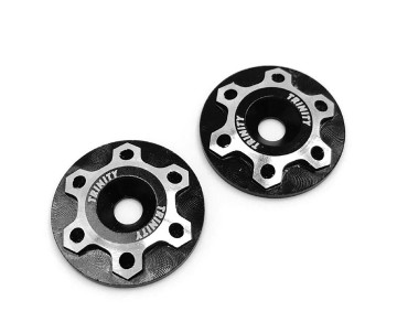 Trinity 1/10 Universal Aluminum Wing Mount Washers Black (2)