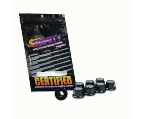 Trinity 3mm Aluminum Flanged Locknuts Black (8)