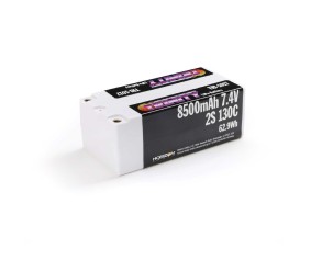 Trinity 8500mAh 2S 7.4V 130C Fat Shorty 5mm Bullets