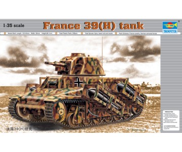 Trumpeter 1/35 France 39(H) TANK SA 38 37mm gun