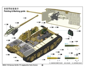 Trumpeter 1/16 German Sd.Kfz 173 Jagdpanther Early Version
